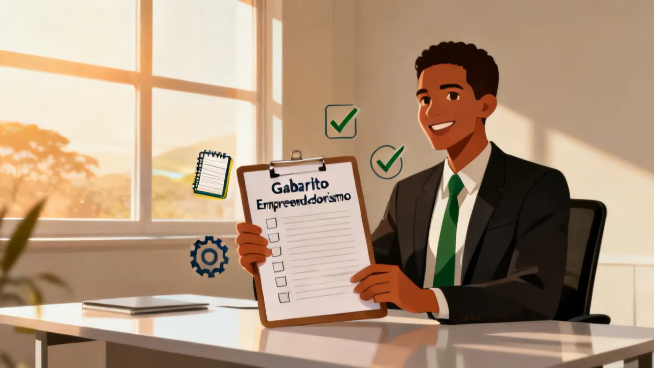 Gabarito de Empreendedorismo: guia do caminho ao plano